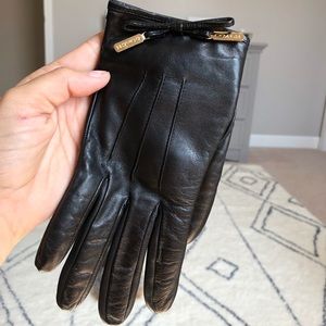 Leather Coach gloves